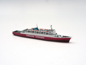 Fähre "Ionic Ferry" roter Rumpf Townsend Thoresen (1 St.) GB 1986 Risawoleska RI 730c